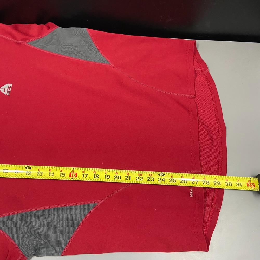 Vintage Nike ACG Shirt Mens XL Red Gray Graphic Long Sleeve Athletic Casual - Picture 10 of 10